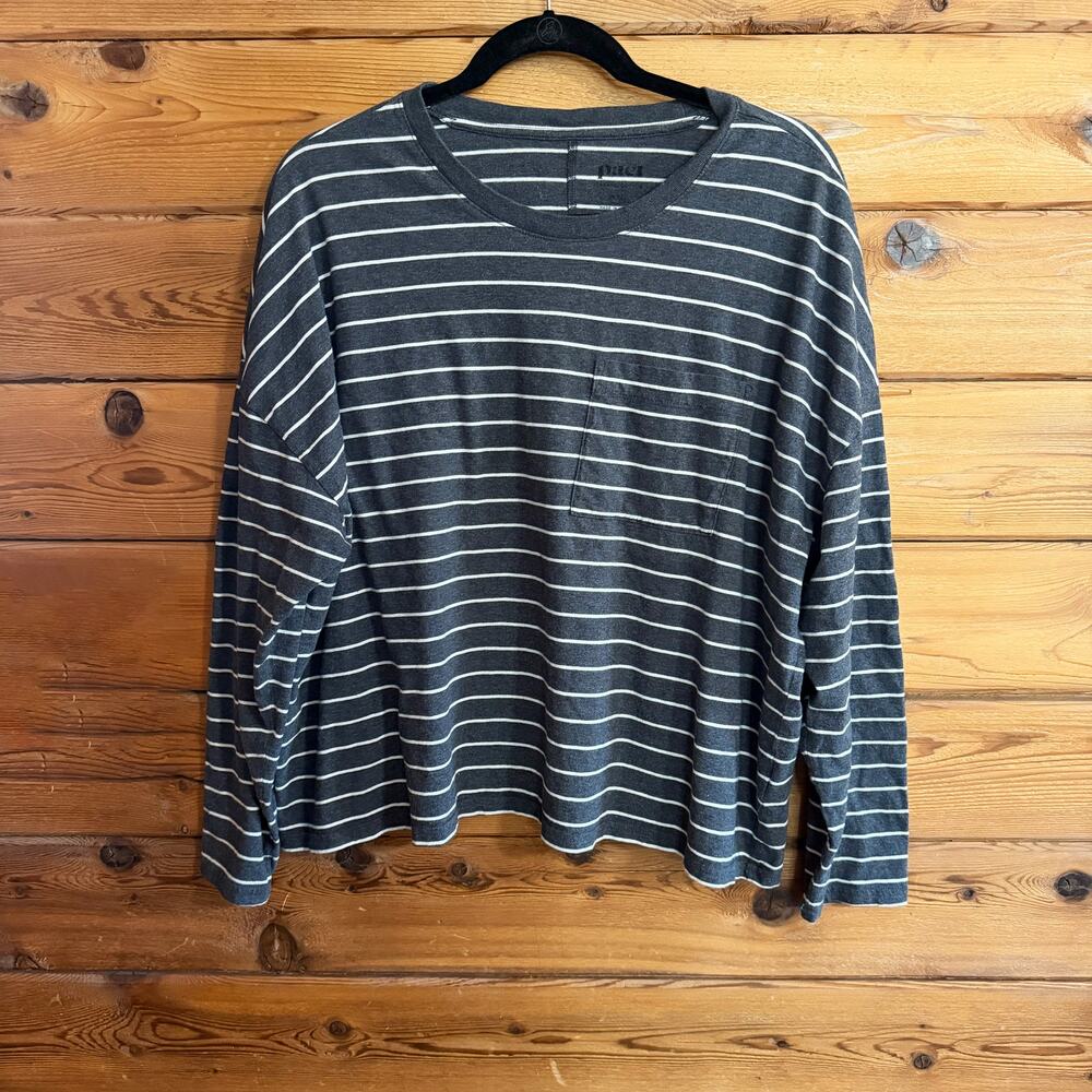 Pact Stripe Organic Cotton Long Sleeve Top Size XXlarge
